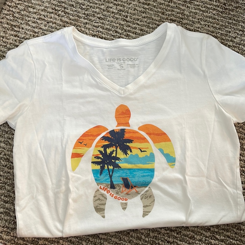 Life is good summer turtle T-shirt